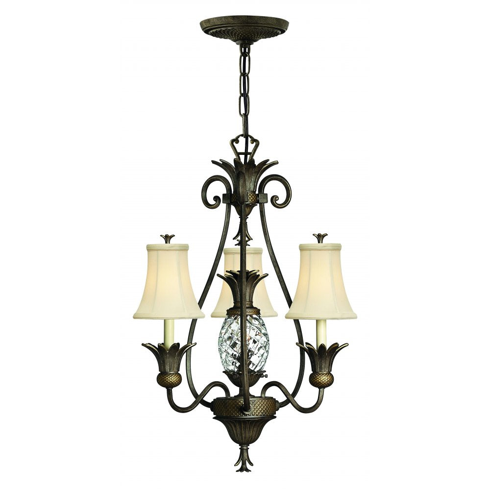 HK/PLANT3 PZ Plantation Chandelier Pearl Bronze