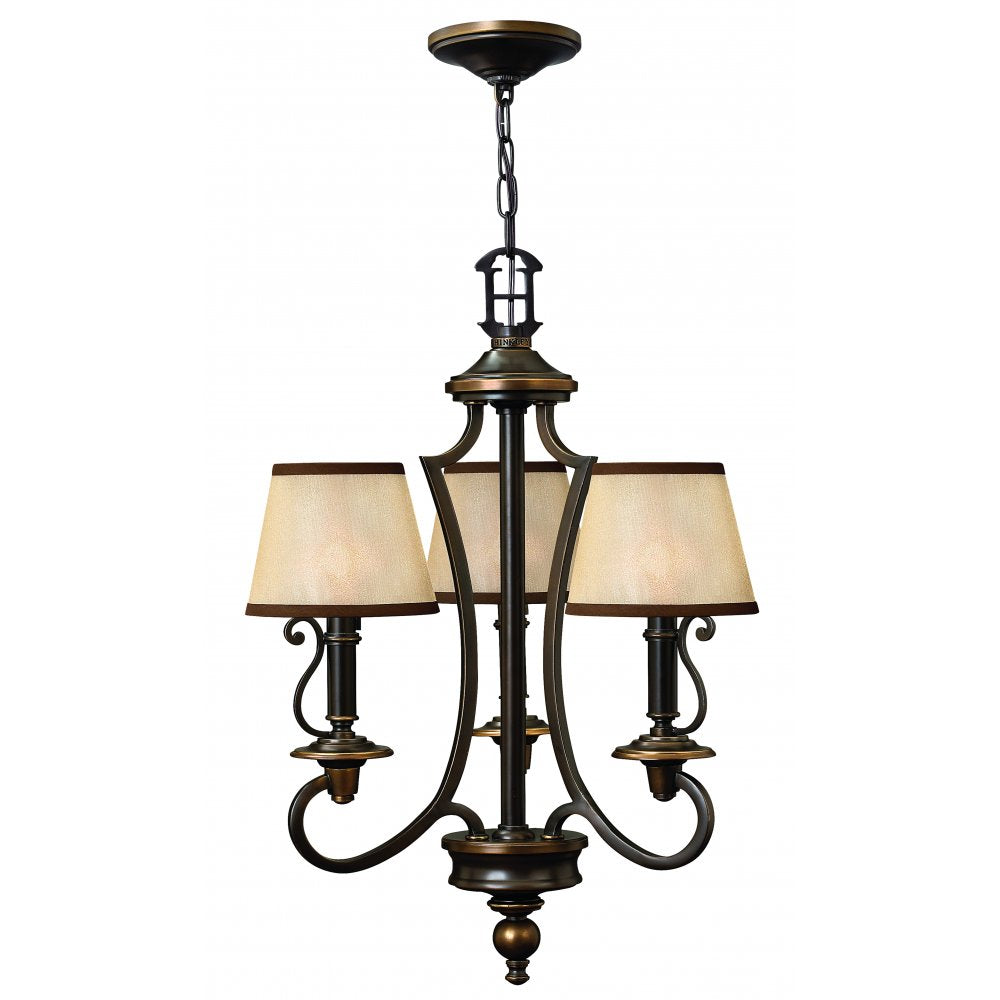 HK/PLYMOUTH3 Plymouth 3 Light Chandelier
