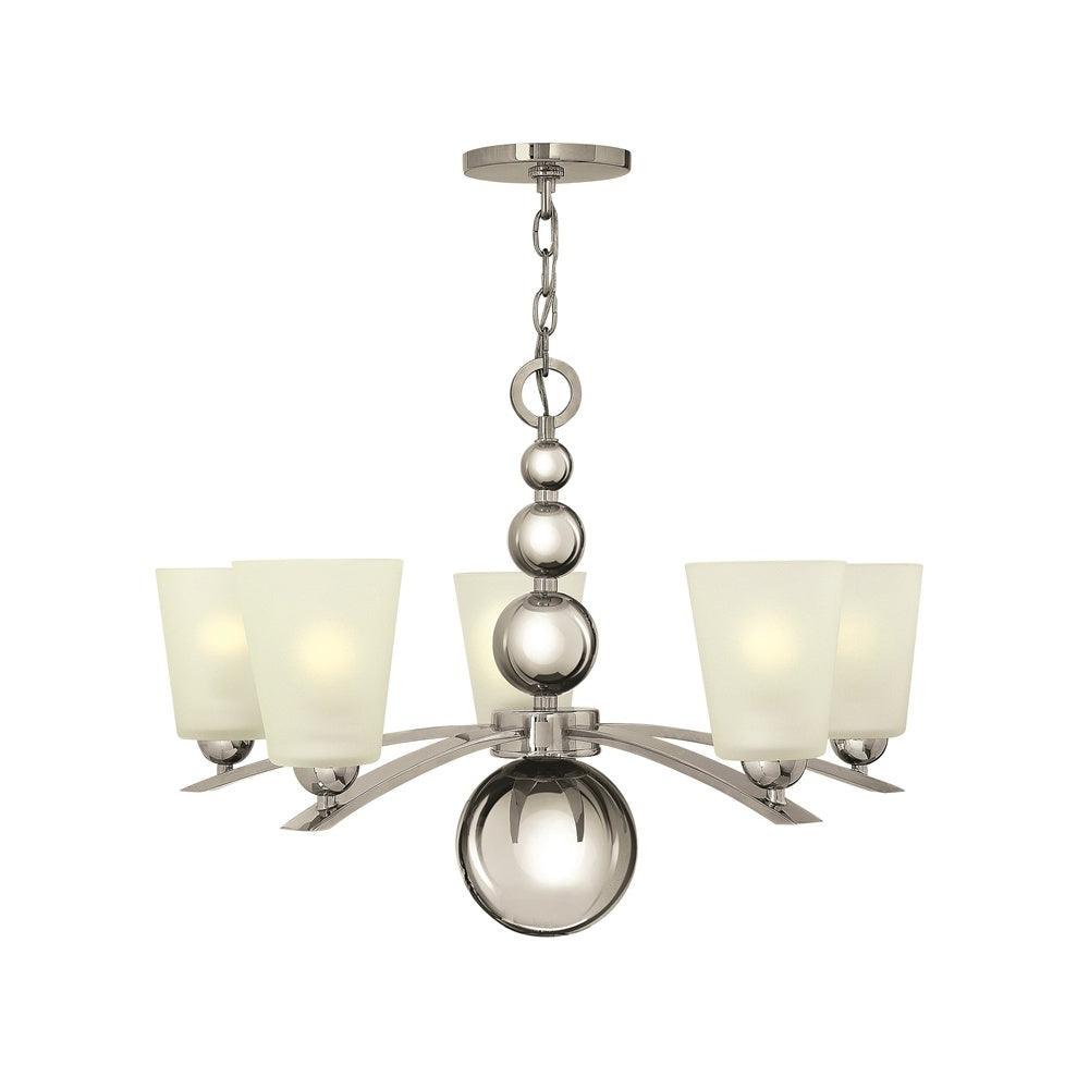 HK/ZELDA5 PN Zelda Chandelier Polished Nickel
