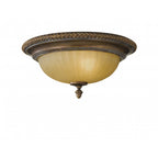 FE-KELHAM-HALL-F Kelham Hall 2 Light Flush Firenze Gold/British Bronze