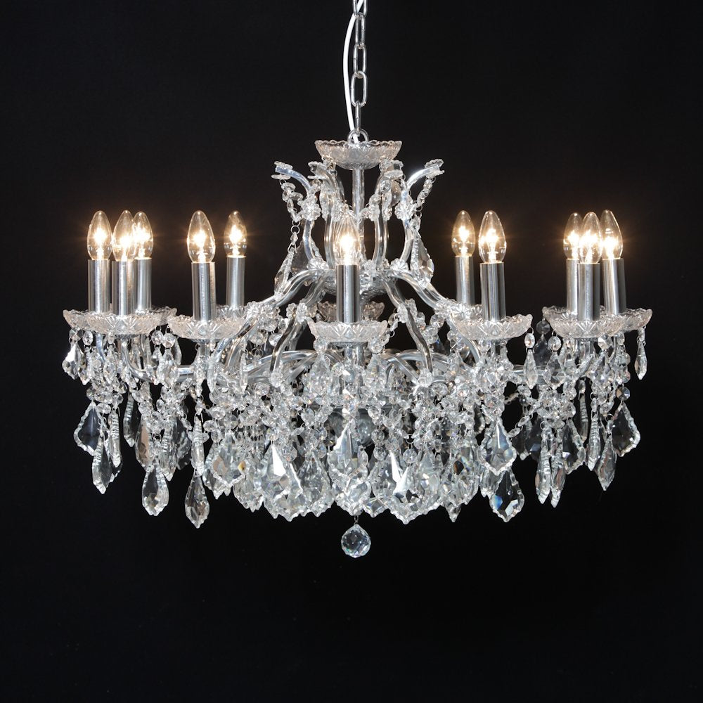 MGR0129 Florence 12 Branch Chrome Shallow Chandelier