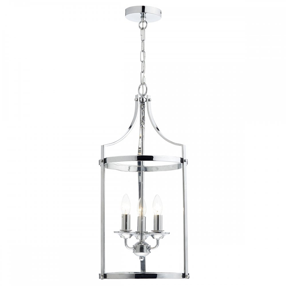 Dar ELY0350 Ely 3 Light Pendant Polished Chrome (SD)