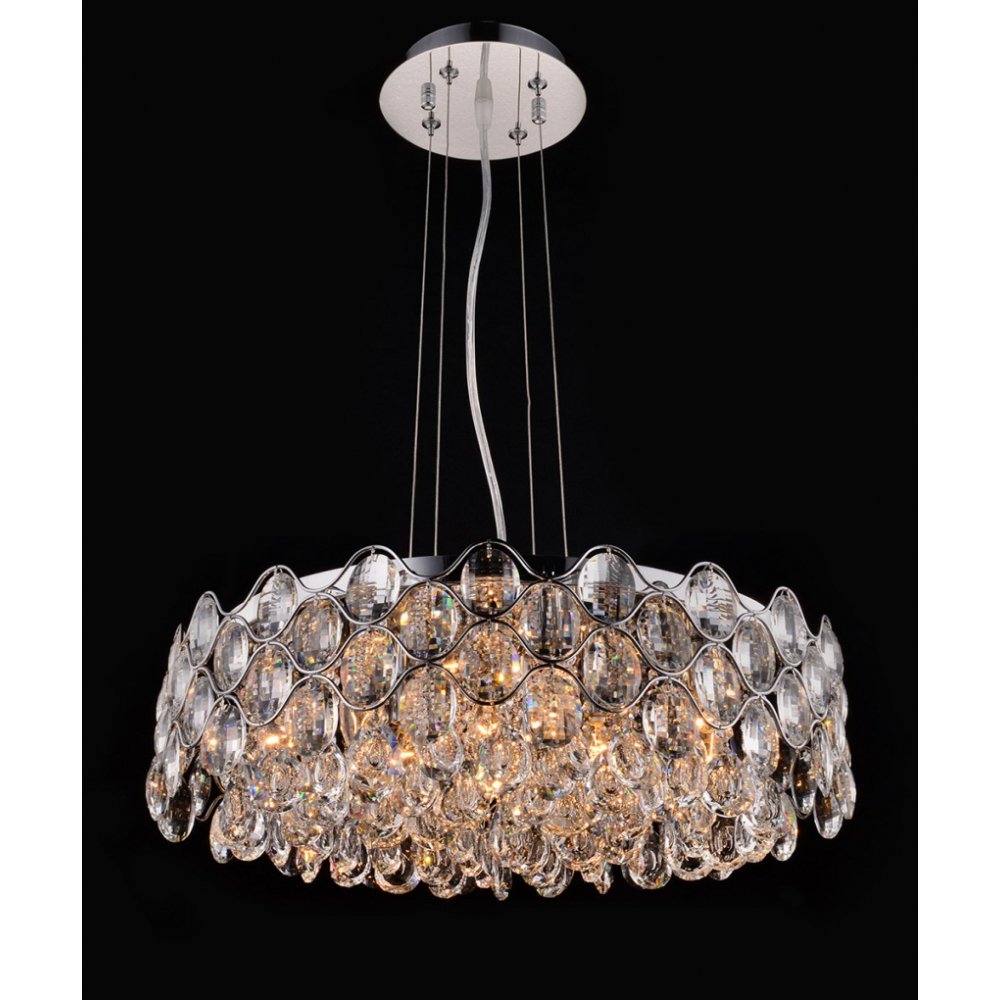 CF412181/12/CH Raina Crystal Chrome Pendant
