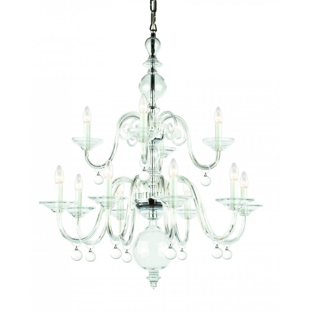 CB301161/8+4/CH Padova Clear Glass Chrome