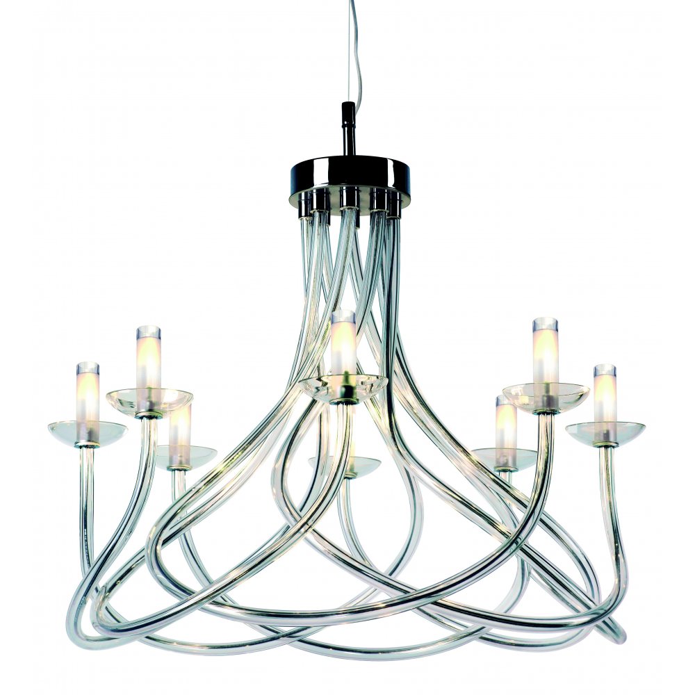 CB301162/08/CH Borosi Pendant Glass Chrome