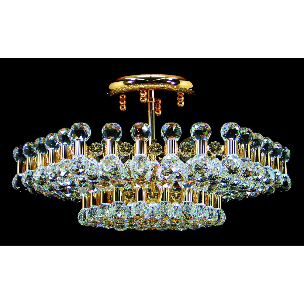 CE01007/06/G Ancona Hex Crystal Balls Gold