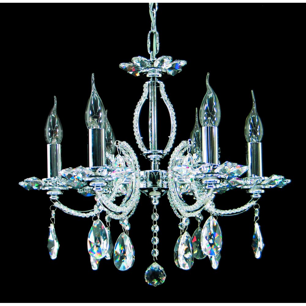 CE07100/06/CH Rouen Lead Crystal Chrome