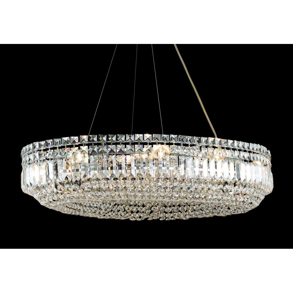 CE09192/12/CH Olovo Lead Crystal Oval Chrome
