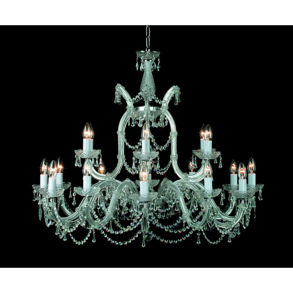 CP00150/18+1/CH Marie Theresa Glass Arm Chrome