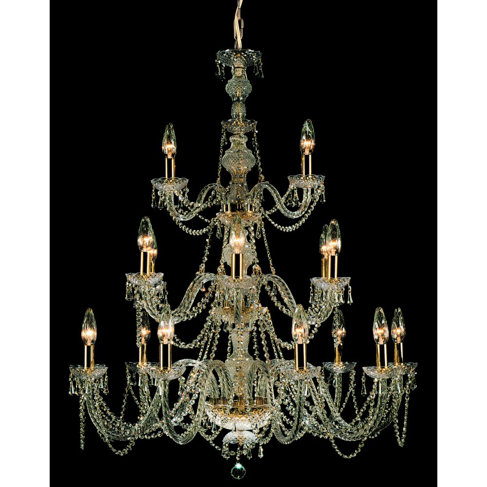 CP06028/18/G Modra Crystal Gold Chandelier