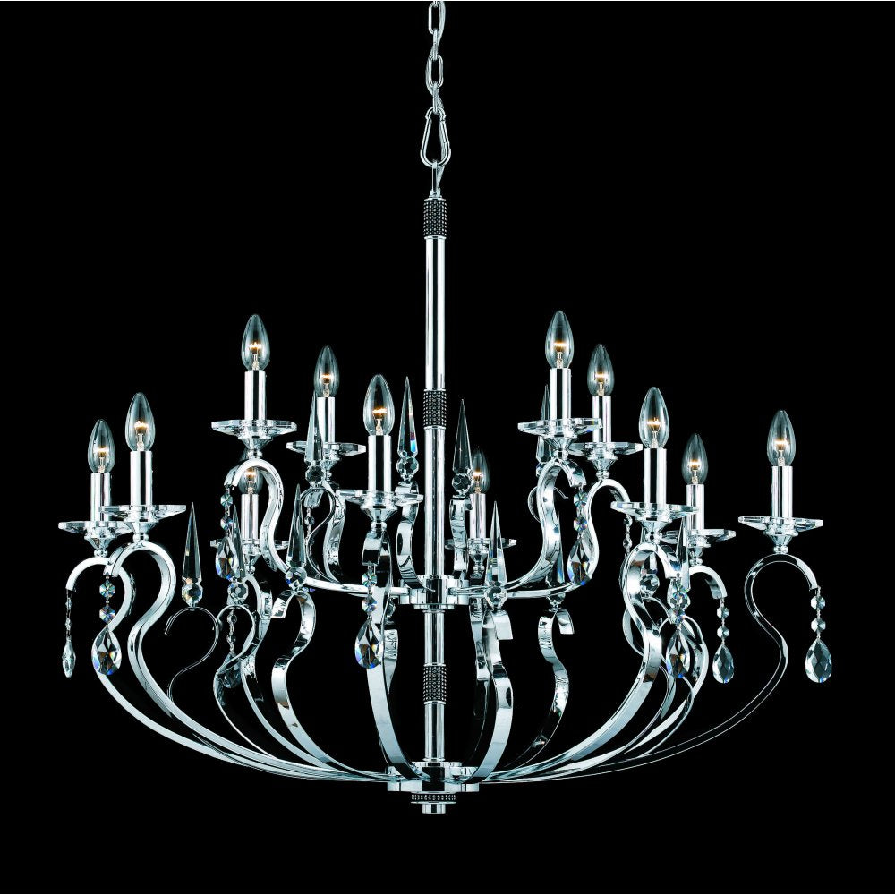 CPA11820/8+4/CH Rhinestone Crystal Chrome
