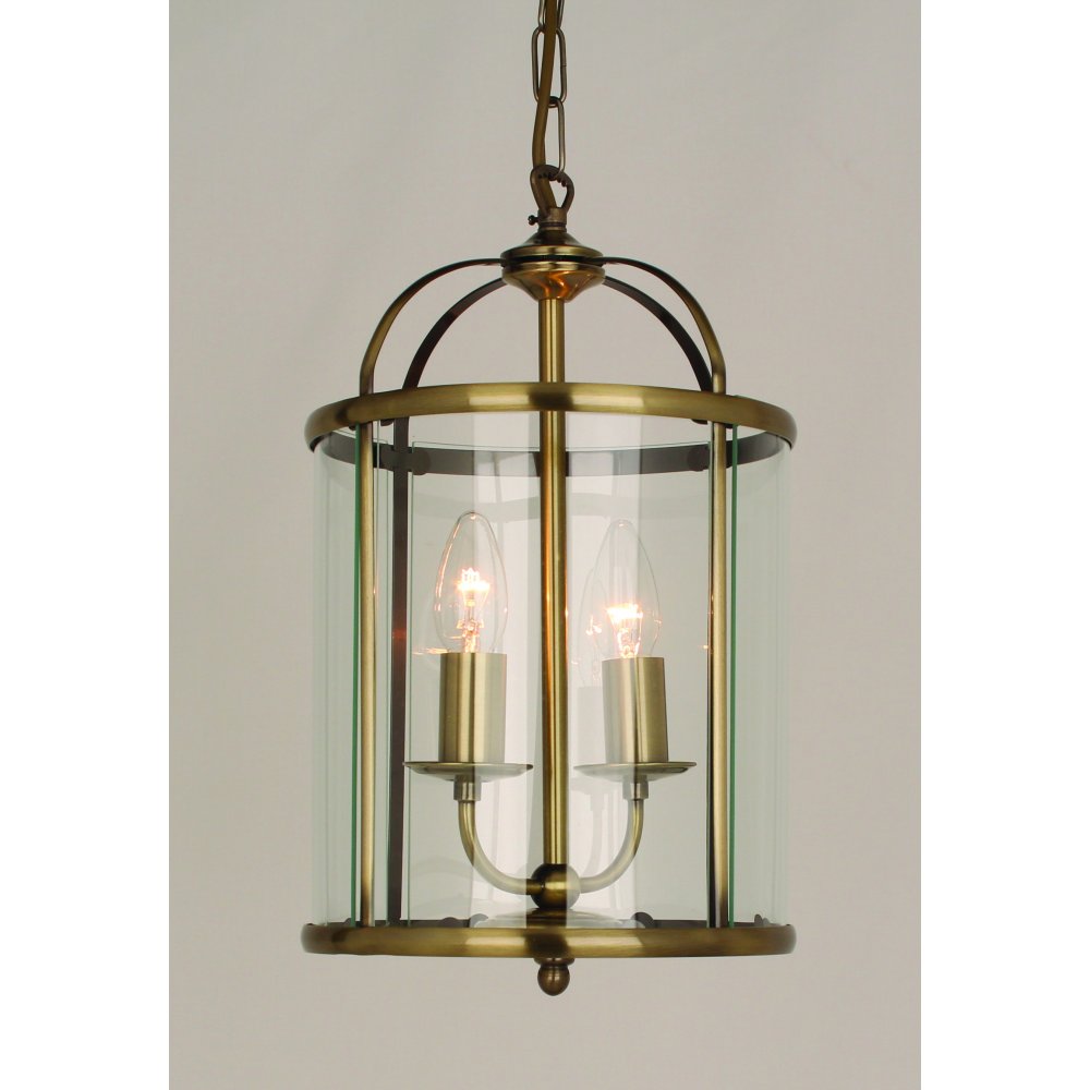 LG77132/AB Orly Round Lantern Antique Brass