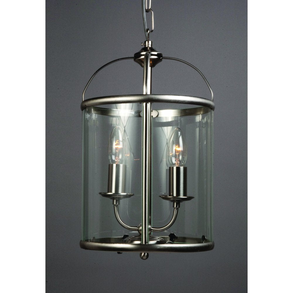 LG77132/SN Orly Round Lantern Satin Nickel