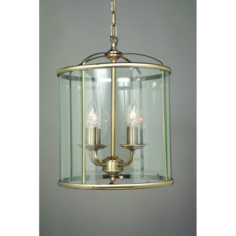 LG77134/AB Orly Round Lantern Antique Brass