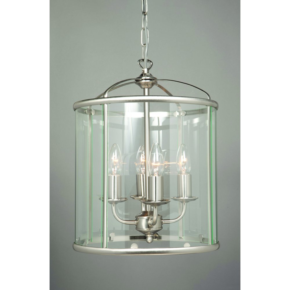 LG77134/SN Orly Round Lantern Satin Nickel
