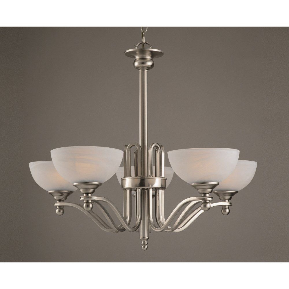 PG00532/05 Texas Satin Nickel White Alabaster