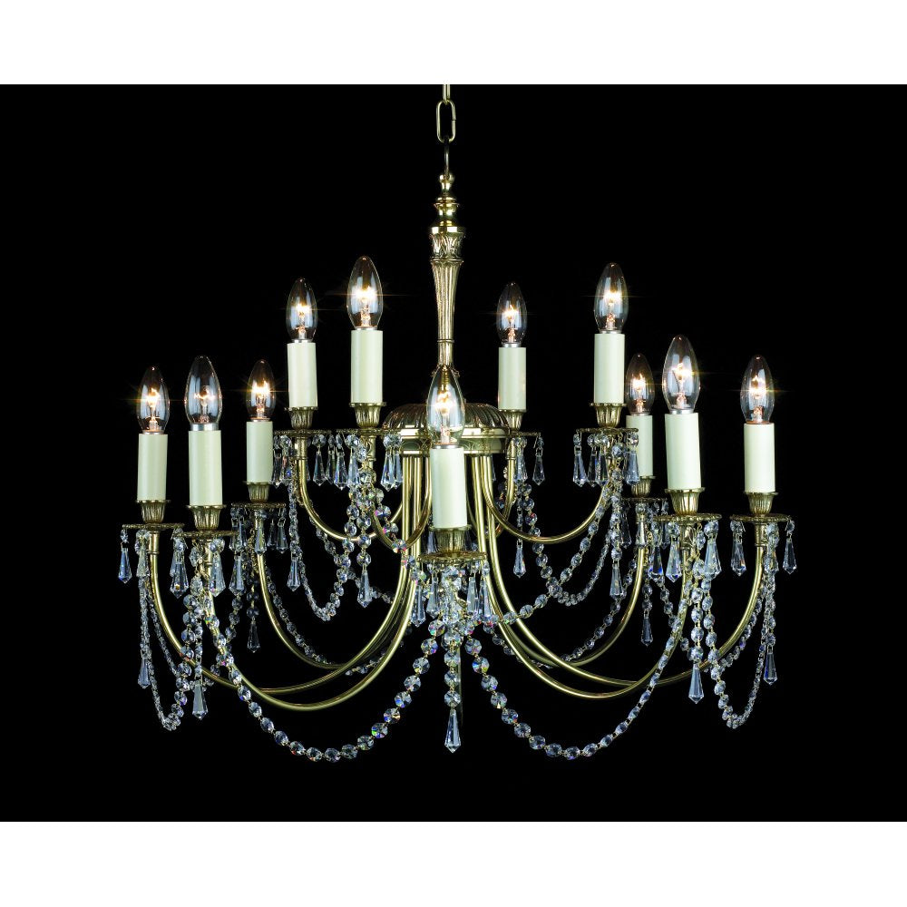SMBB00112/PB/CRY Richmond Polished Brass Crystal