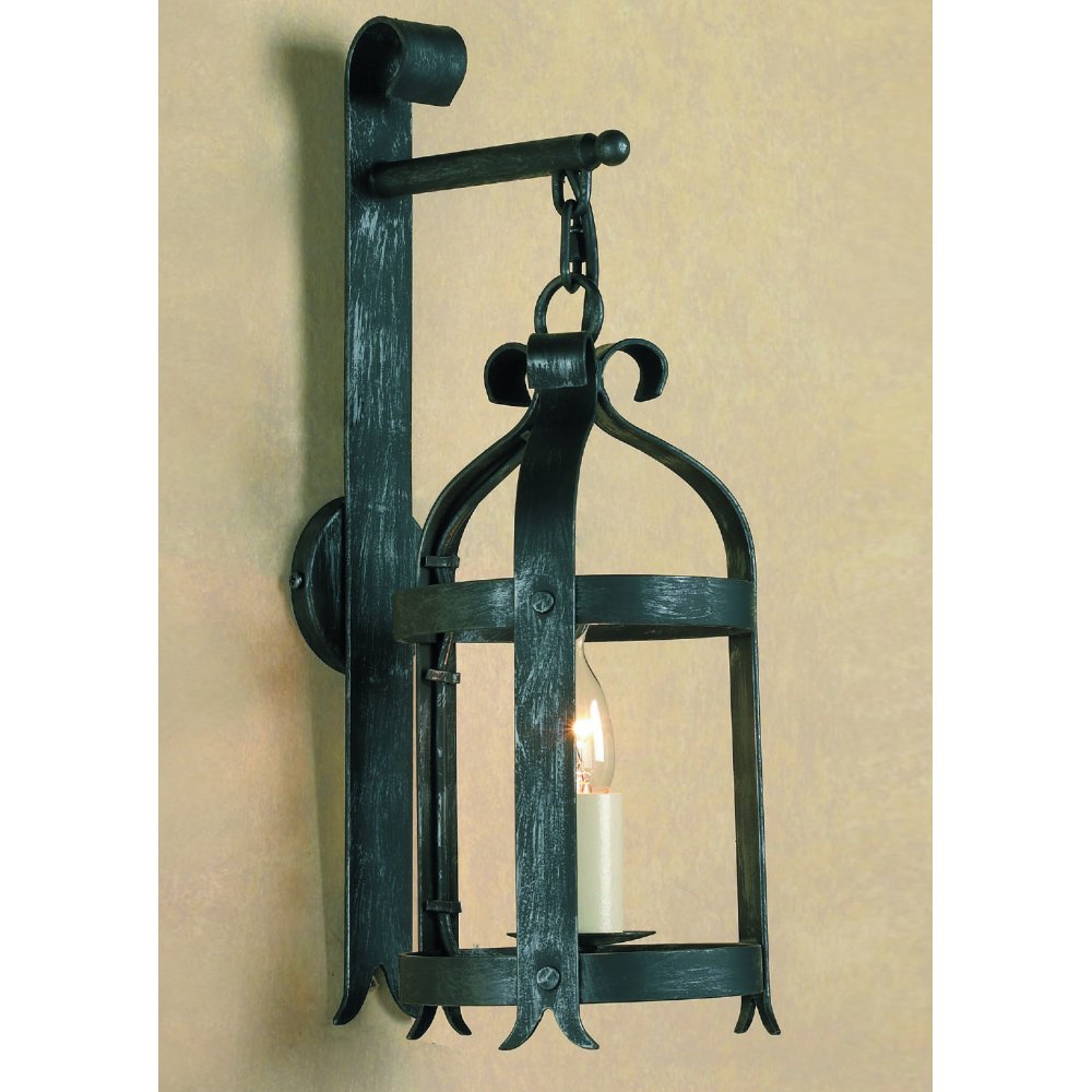 SMRRV00006/ABLK Villa 1lt Bracket Lantern Black