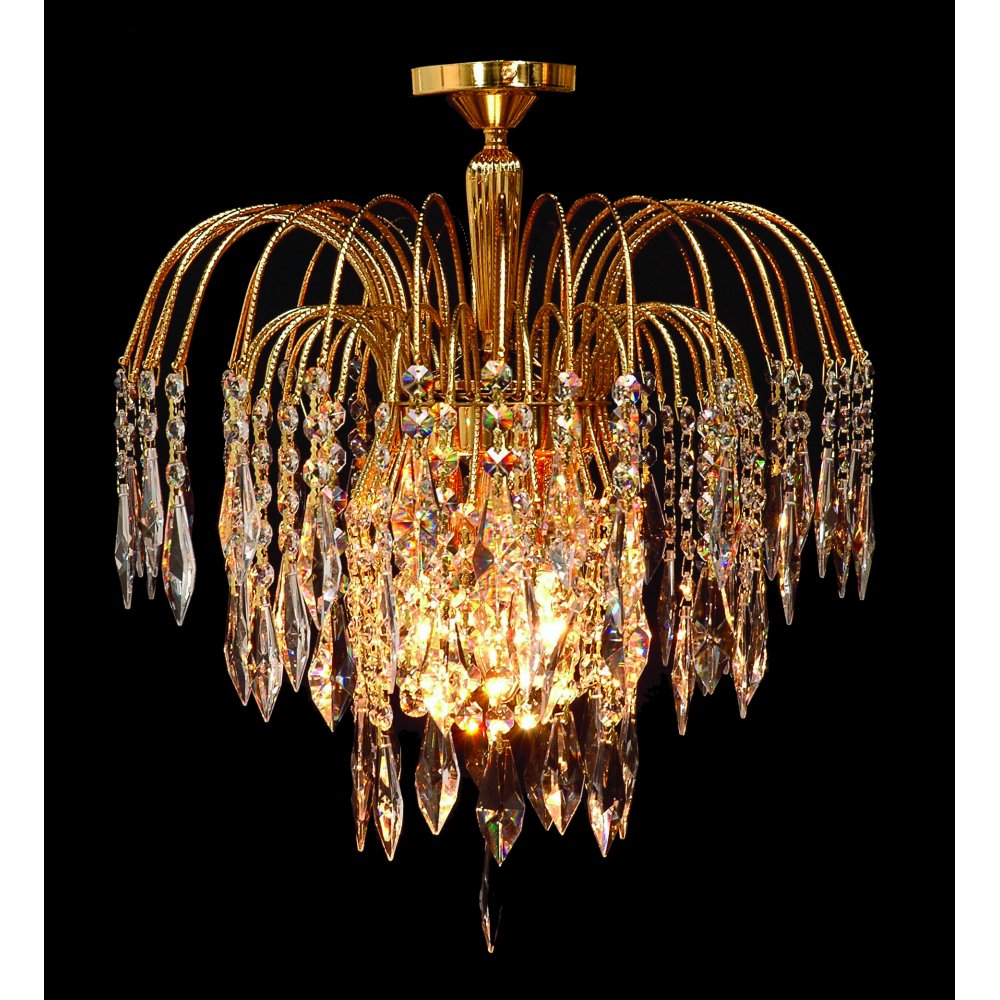 ST02000/35/01/PL/G Shower Flush Strass Gold