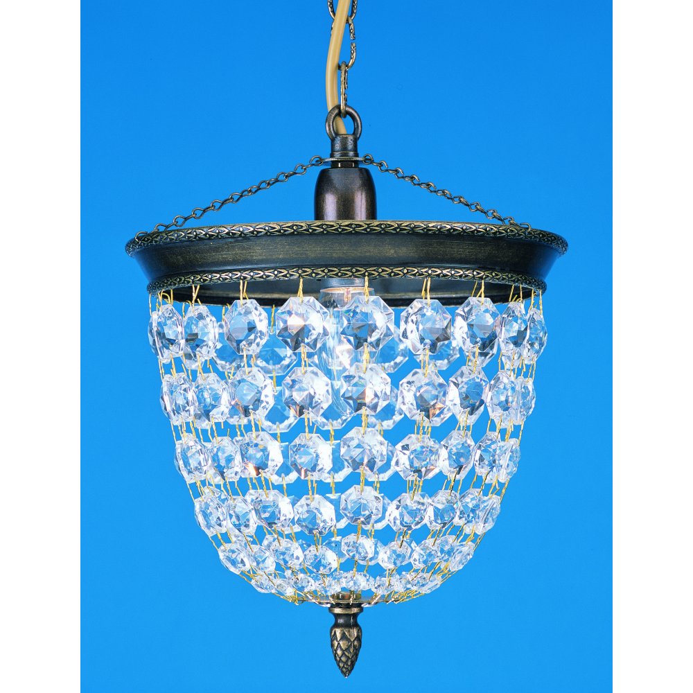 ST03074/20/01/AB Baguette Crystal Antique Brass