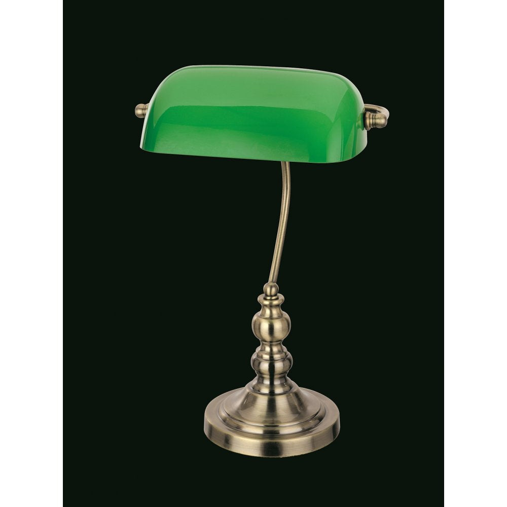 TB305101/GRN/AB Bankers Green Glass Table