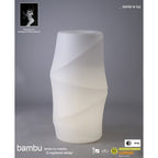 M3646 Bambu Tall Pot 2 Light E27 Outdoor Opal White