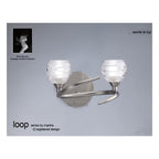 M1815 Loop Wall Lamp 2 Light G9 ECO Satin Nickel