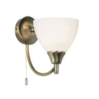 1805-1AN Alton 1 Light Wall Light Brass Opal