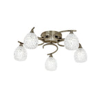 BOYER-5AB Boyer Indoor Semi Flush Multi Arm Glass