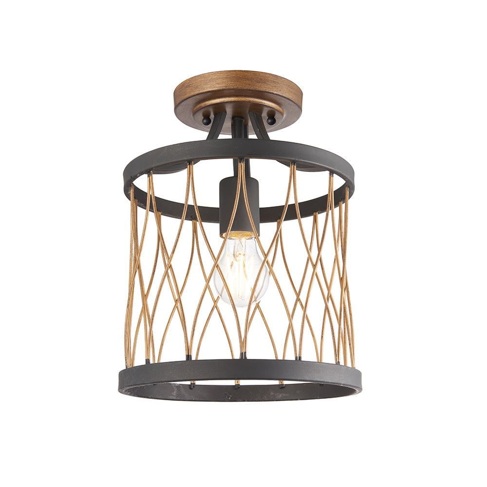 61497 Heston Indoor Semi Flush Single