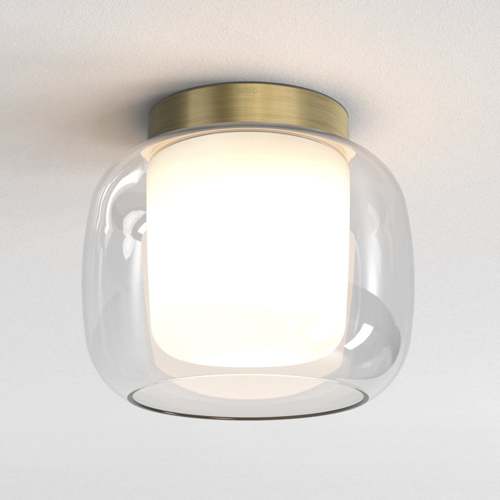 1450015 Aquina 240 Bathroom Ceiling Light Matt Brushed Brass