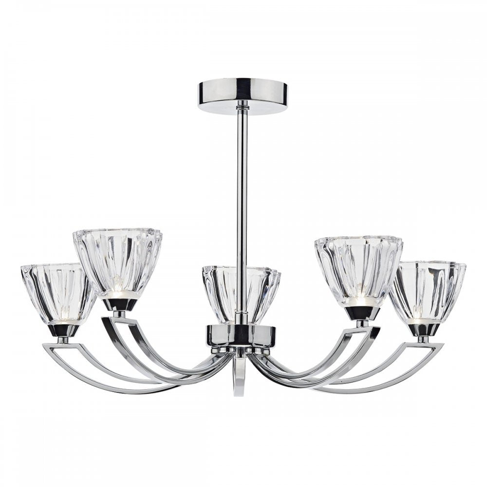 Dar VIT0550 Vito Semi Flush Polished Chrome