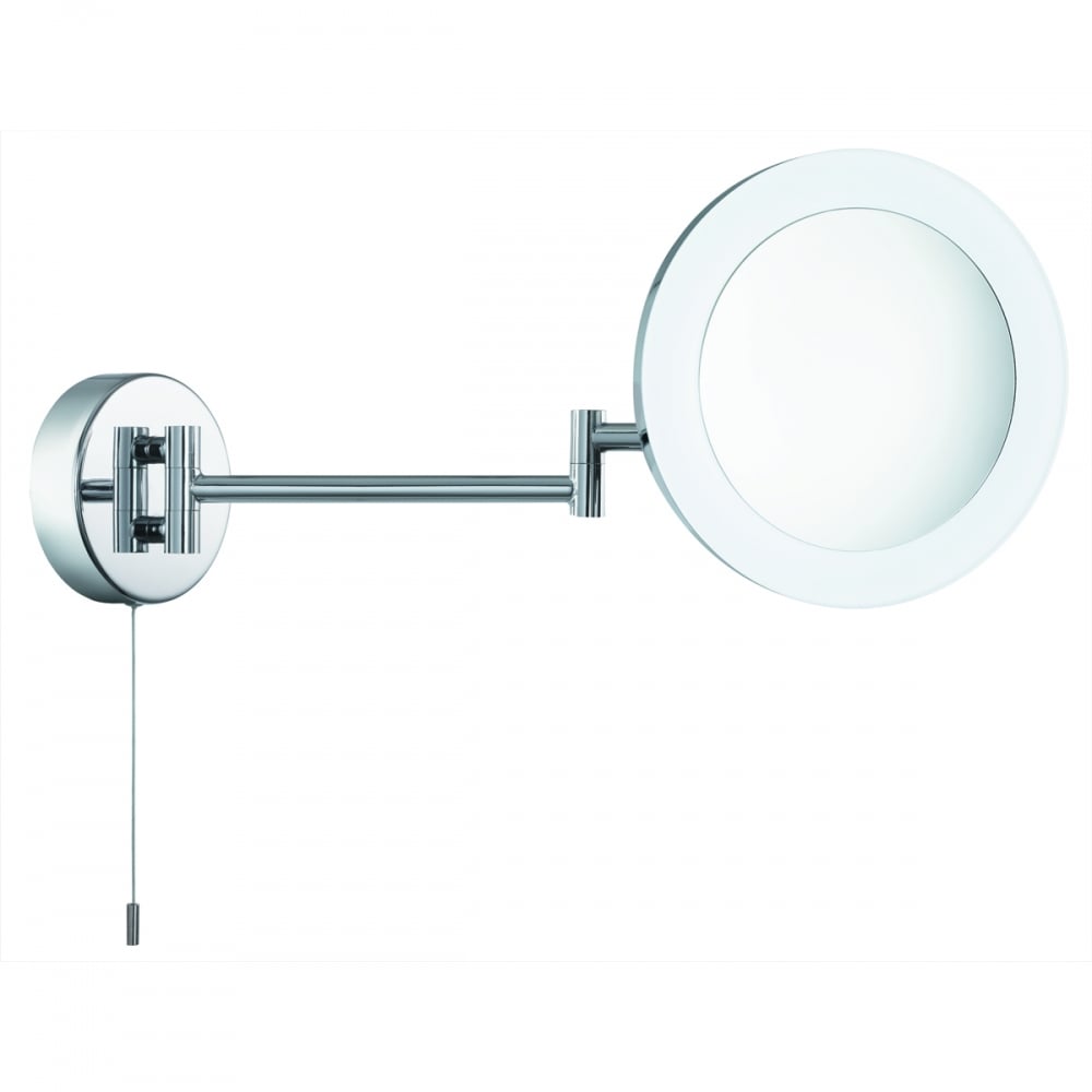 1456CC Bathroom Shaving Mirror 3 X Magnification Ip44 Chrome Frosted Outer