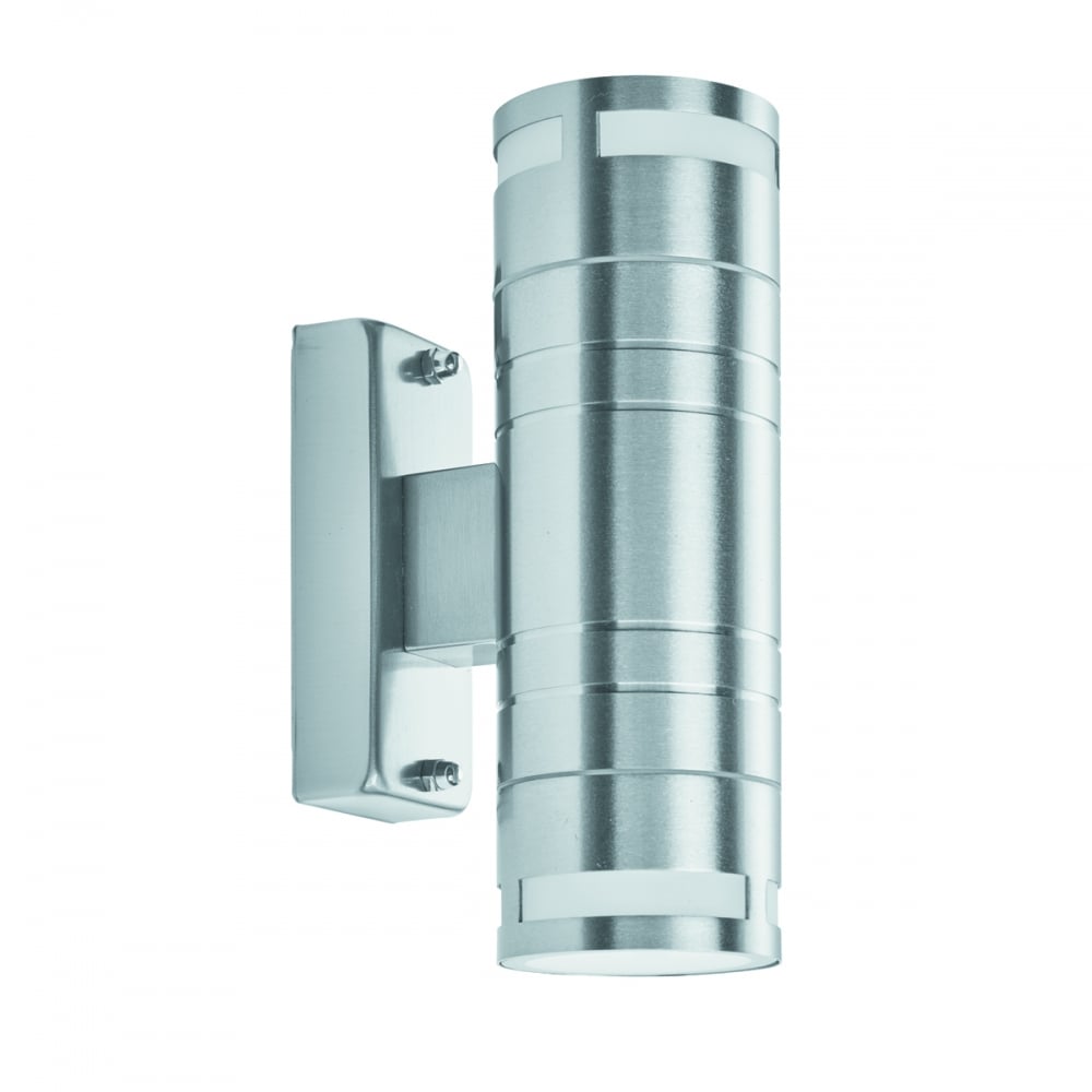 2018-2-LED Outdoor & Porch (gu10 Led) - 2 Light Wall Bracket Stainless Steel Frosted Glass