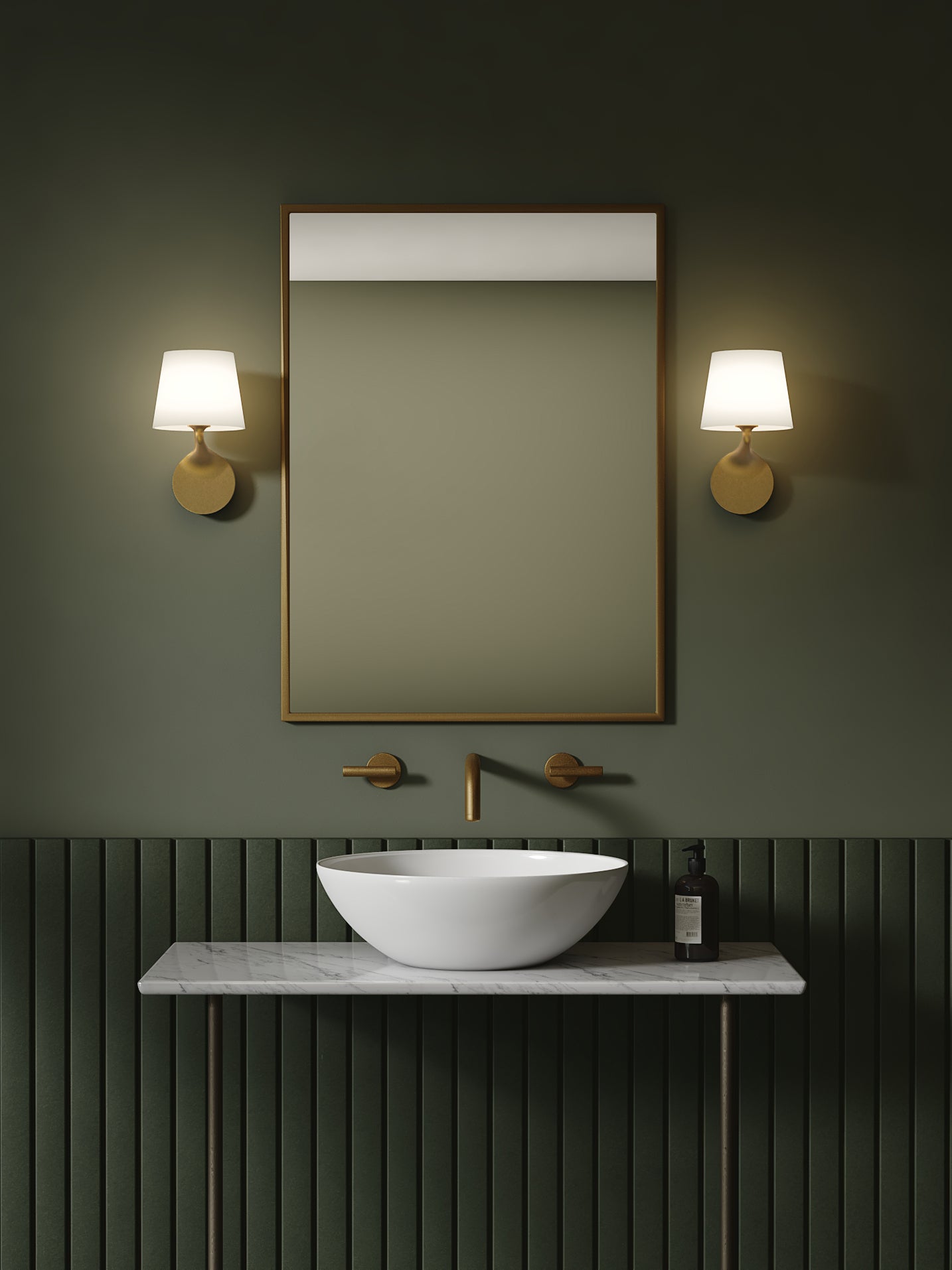 1454006 Millie Bathroom Wall Light Antique Brass