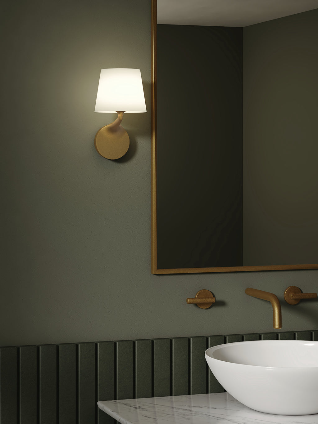 1454006 Millie Bathroom Wall Light Antique Brass