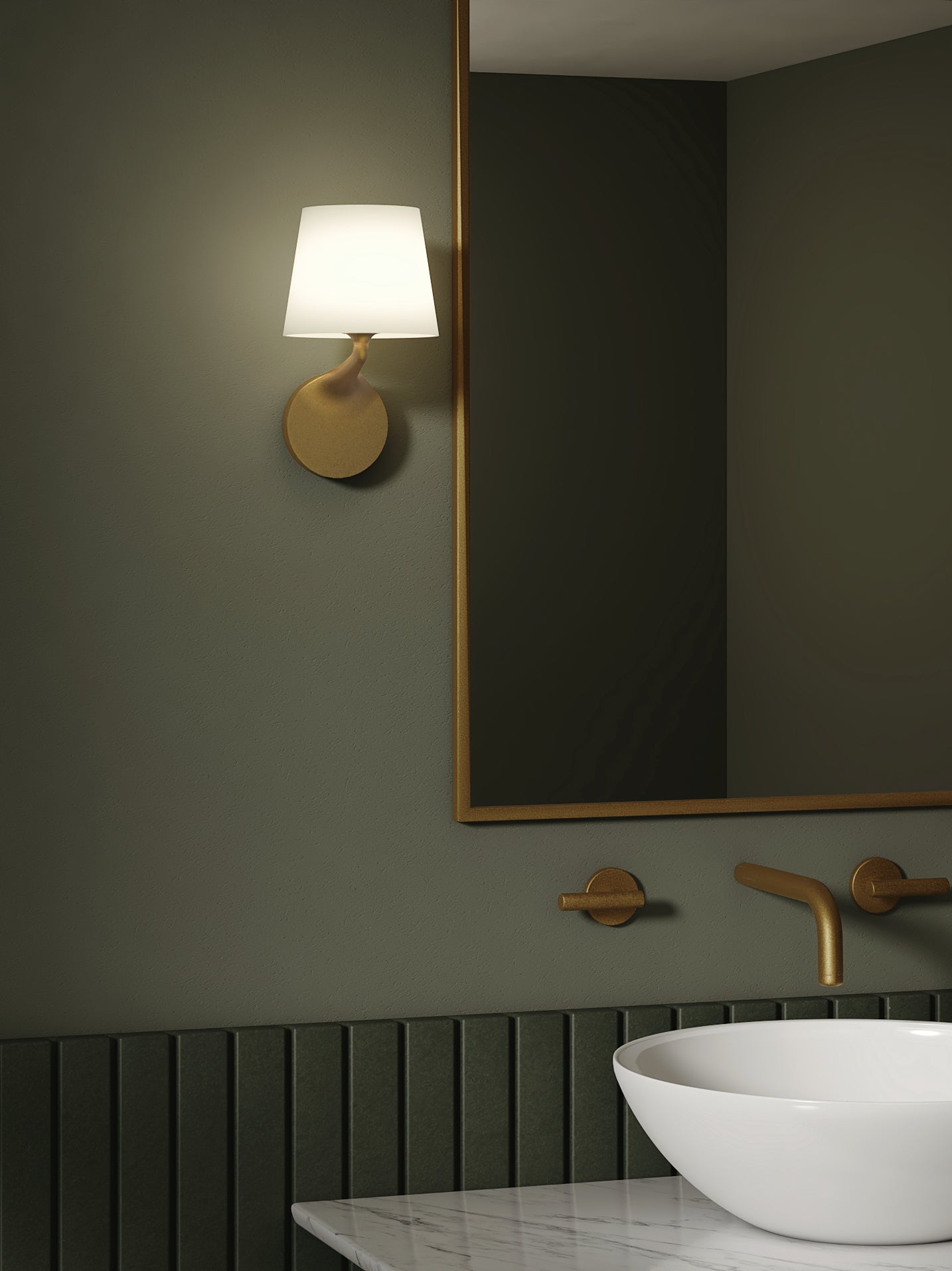1454006 Millie Bathroom Wall Light Antique Brass