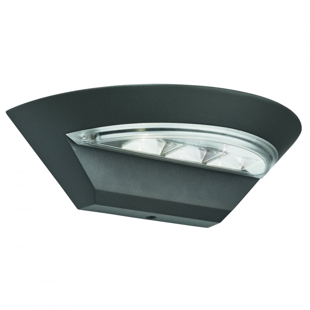 Mississippi Outdoor Led Semi-cricle Wall Bracket - Dark Grey