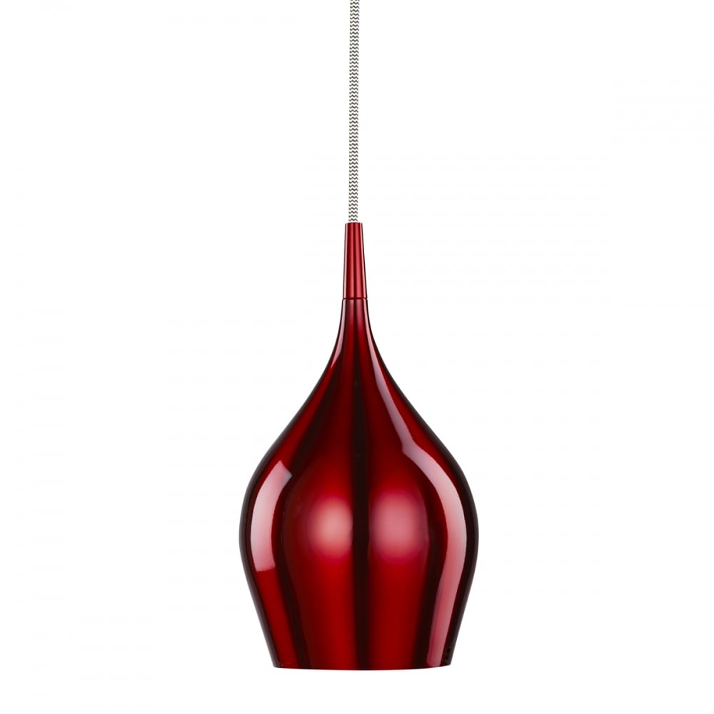6461-12RE Vibrant 1 Light Red Pendant