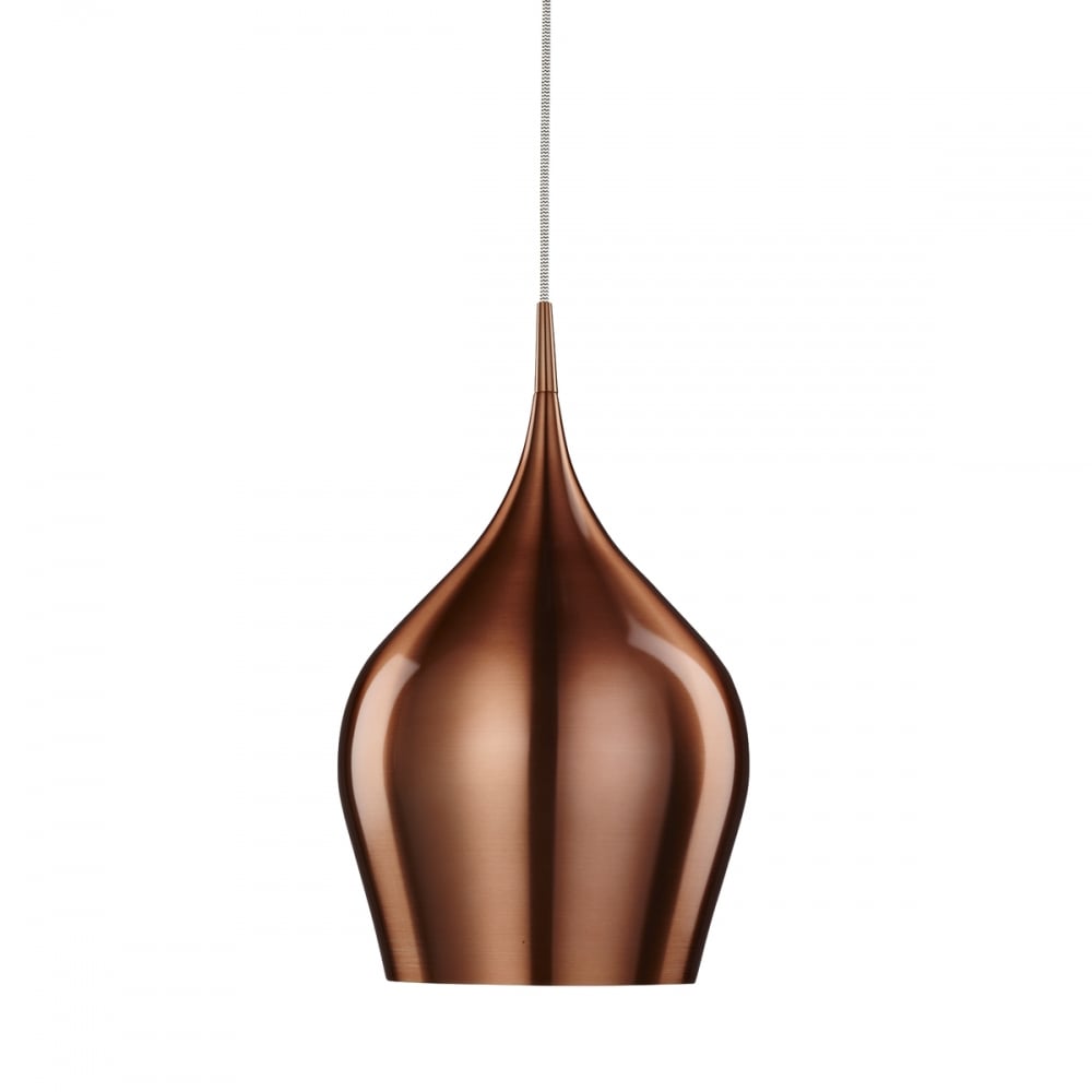 6461-26CU Vibrant 1 Light Copper Pendant - Dia 26cm