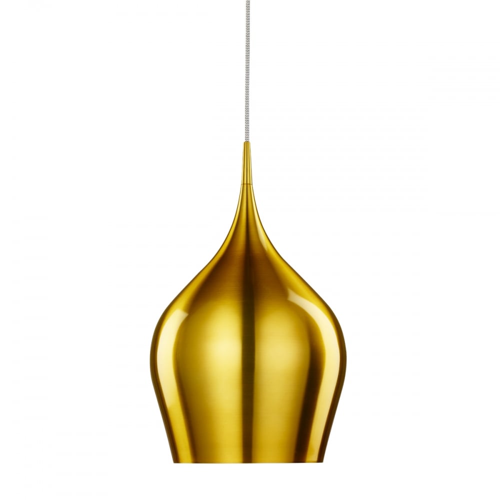 6461-26GO Vibrant 1 Light Gold Pendant - Dia 26cm