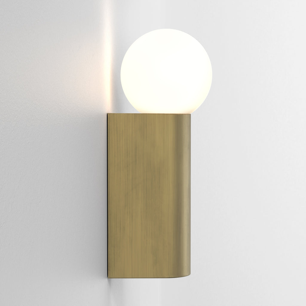 1459012 Ortona Bathroom Single Wall Light Matt Brushed Brass