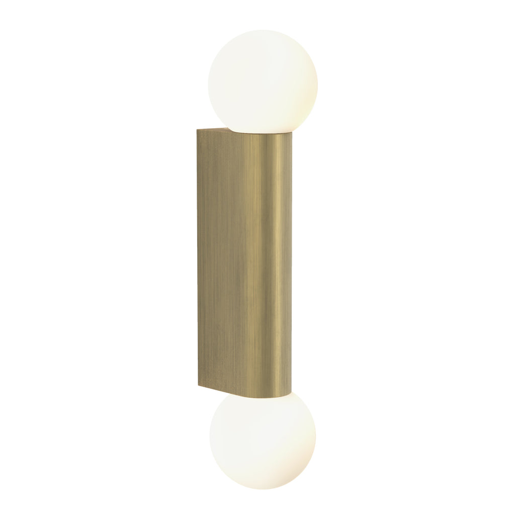 1459013 Ortona Bathroom Twin Wall Light Matt Brushed Brass