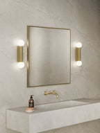 1459013 Ortona Bathroom Twin Wall Light Matt Brushed Brass