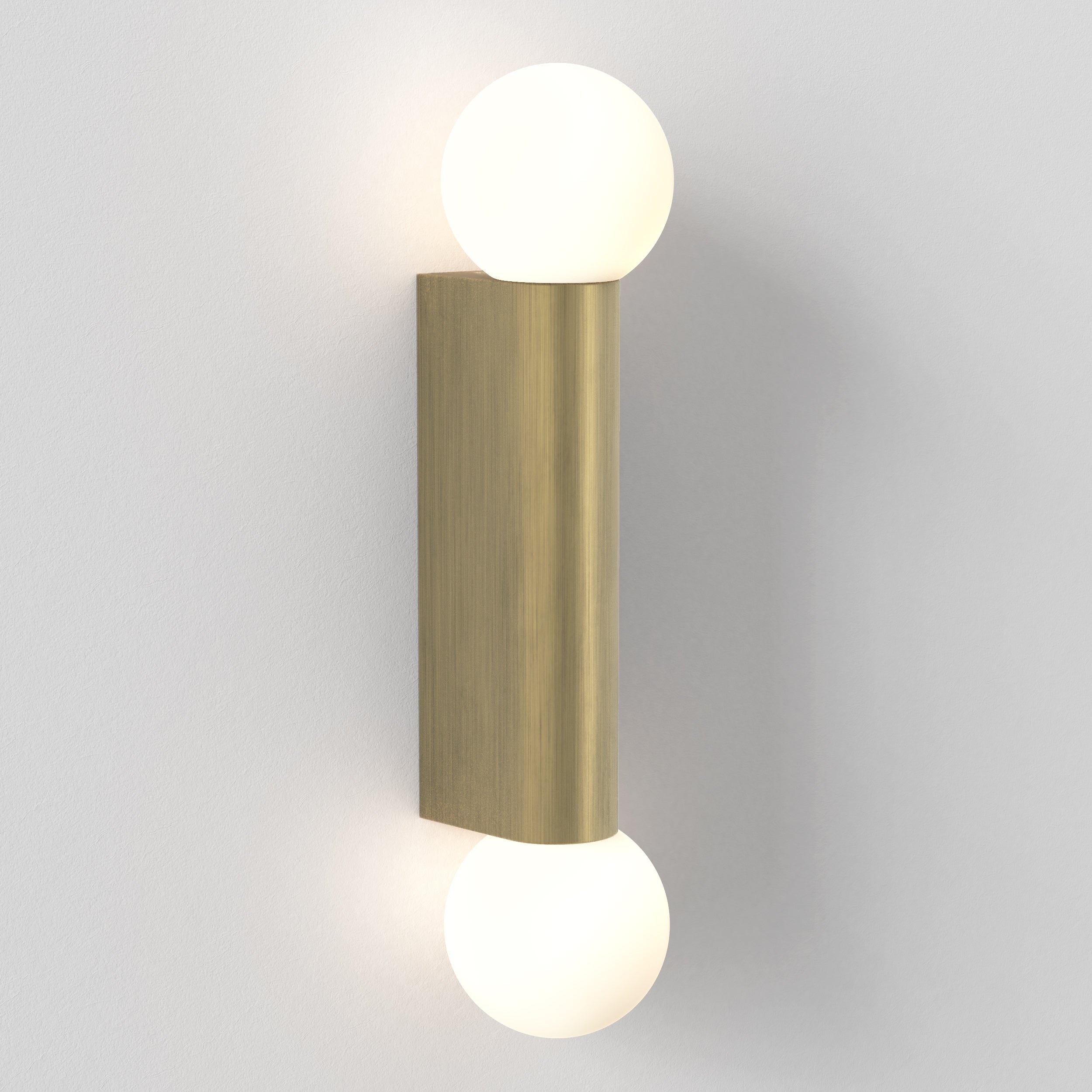 1459013 Ortona Bathroom Twin Wall Light Matt Brushed Brass