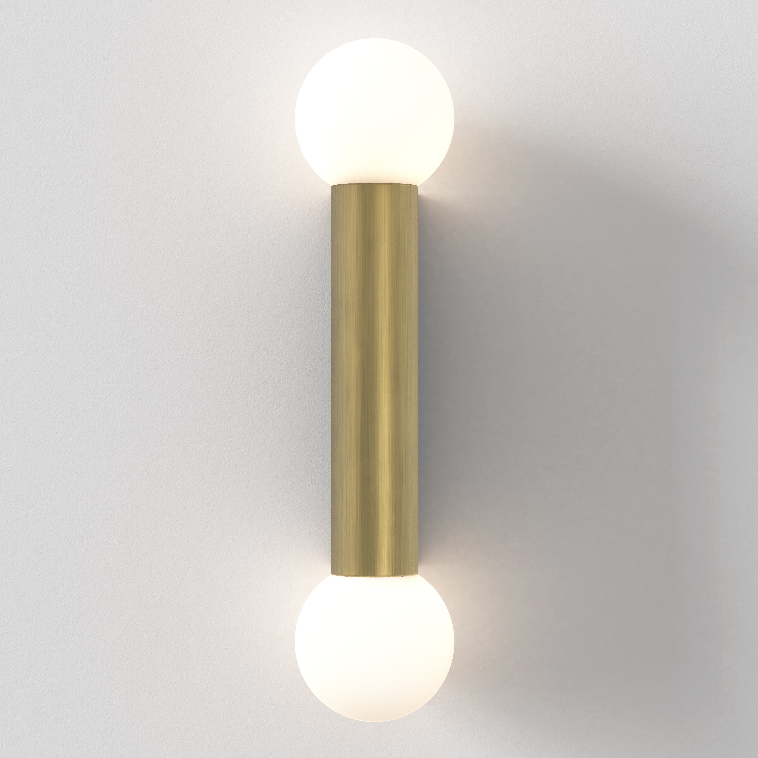 1459013 Ortona Bathroom Twin Wall Light Matt Brushed Brass