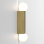 1459013 Ortona Bathroom Twin Wall Light Matt Brushed Brass