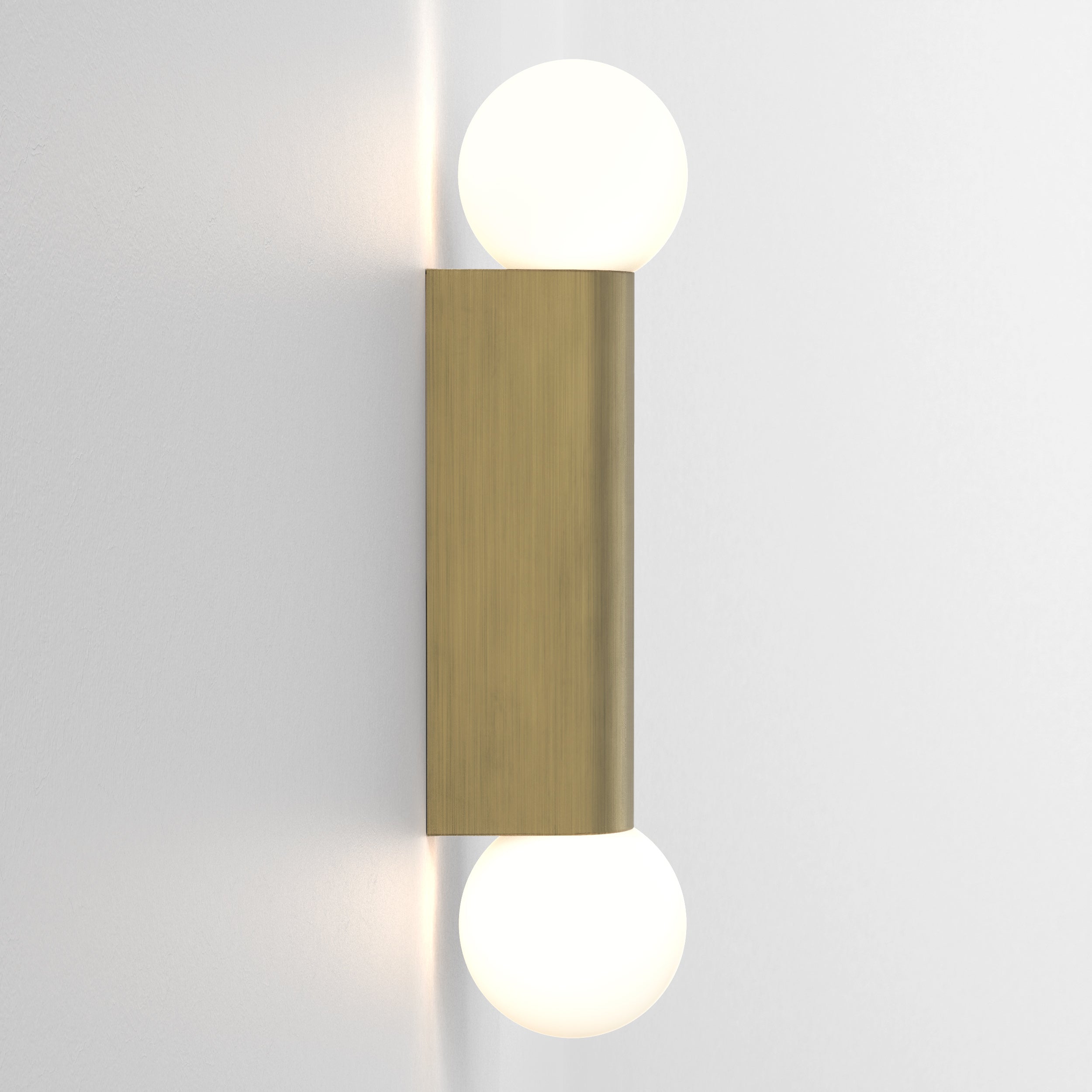 1459013 Ortona Bathroom Twin Wall Light Matt Brushed Brass