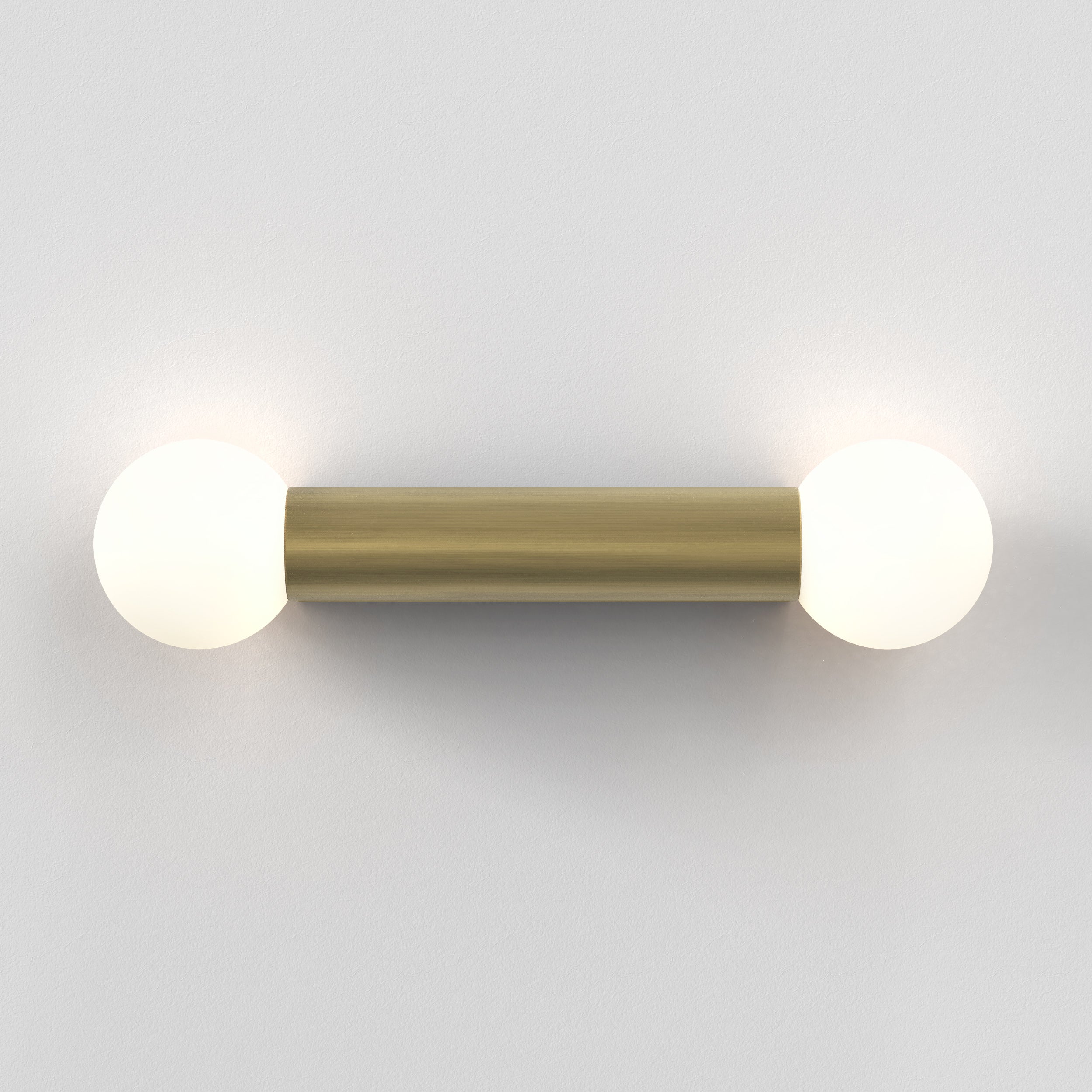 1459013 Ortona Bathroom Twin Wall Light Matt Brushed Brass