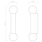 1459013 Ortona Bathroom Twin Wall Light Matt Brushed Brass